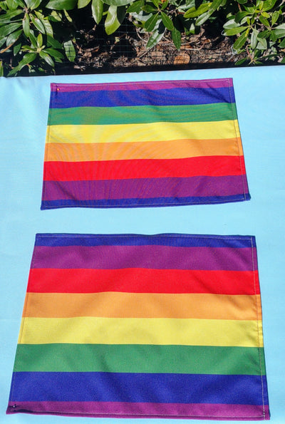 Rainbow Garden Table Set – Tablecloth, 4 Cushion Covers and Place mats | Perfect for Garden Parties, Weddings & Kids' Events
