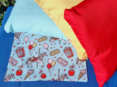 Carousel Garden Table Set – Tablecloth, 2 Cushion Covers and Place mats | Perfect for Garden Parties, Weddings & Kids' Events