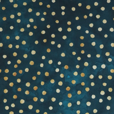 teal gold dots geometric fabric