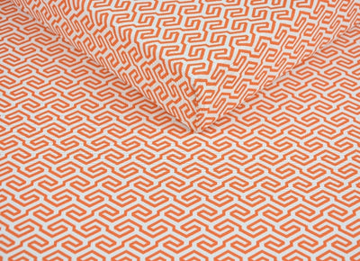 orange geometric outdoor waterproof fabric
