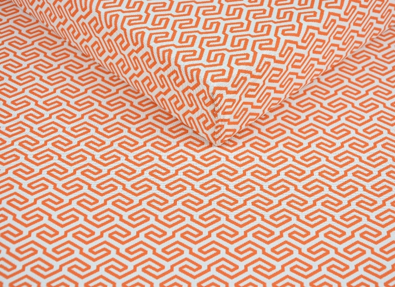 orange geometric outdoor waterproof fabric