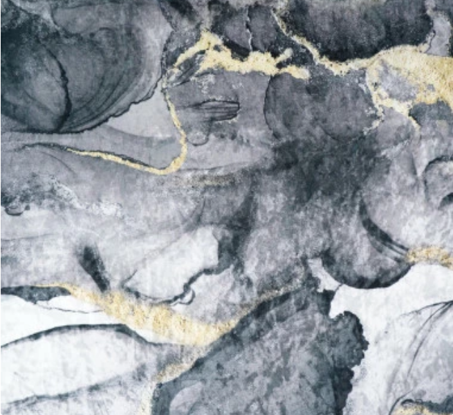 Charcoal Marble Lava Stone Crushed Velvet - MagnoliaFabric