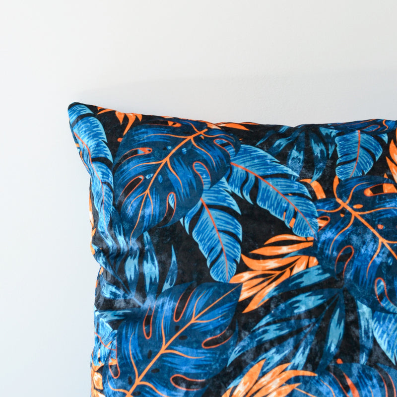Blue Orange Exotic Jungle Decorative Cushion 45x45cm+ - MagnoliaFabric