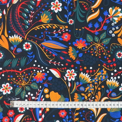 quirky flowers fabric for outdoor cushions