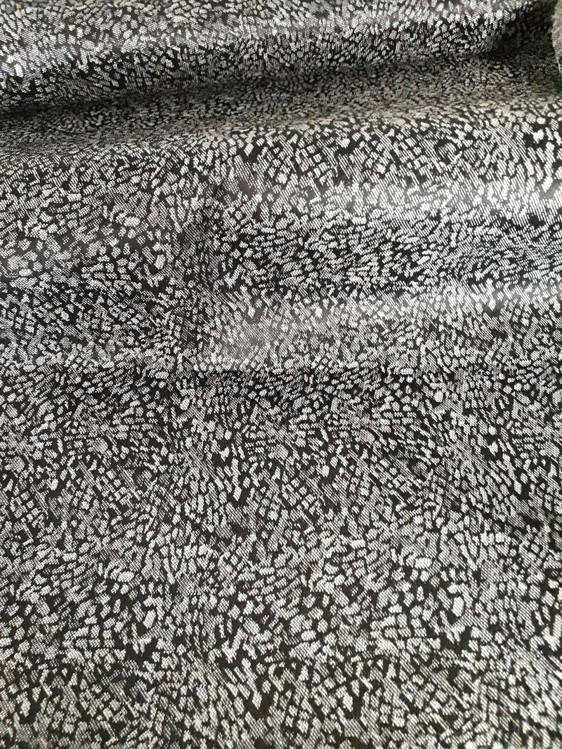 silver shiny decorative outdoor fabric