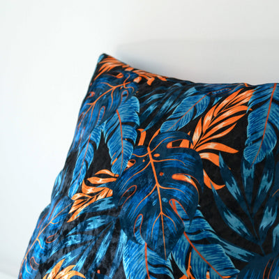 Blue Orange Exotic Jungle Decorative Cushion 45x45cm+ - MagnoliaFabric