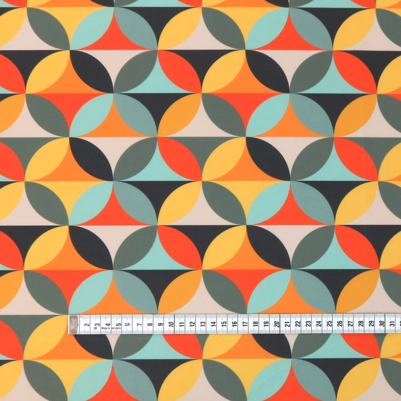 Vintage Retro Mid Century Geometric Pattern Velvet - MagnoliaFabric
